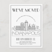 Indianapolis Moderner Deko | Änderung der Anschrif Ankündigungspostkarte (Vorderseite)