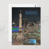 Indianapolis Monument Circle Postkarte (Vorne/Hinten)