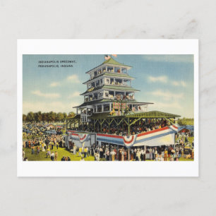 Indianapolis Motor Speedway Indy 500 Vintage Postkarte