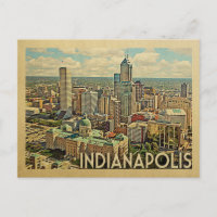 Indianapolis Postcard Indiana Vintage Travel