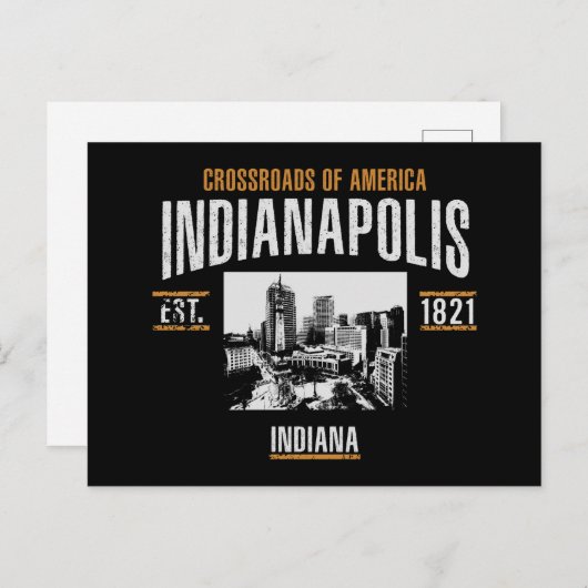 Indianapolis Postkarte (Vorne/Hinten)