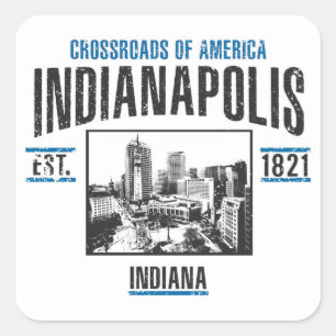 Indianapolis Quadratischer Aufkleber