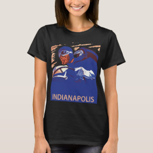 Indianapolis Rennwagen Geschwindigkeit Rot Reisen T-Shirt