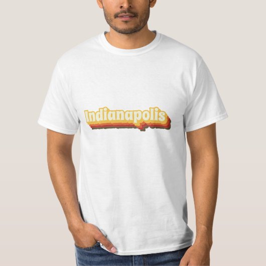 Indianapolis Retro-Vintager Text T-Shirt (Vorderseite)