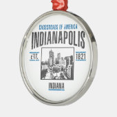 Indianapolis Silbernes Ornament (Links)
