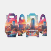 Indianapolis Skyline Abstrakt Art Geschenkschachtel (Ungefaltet)