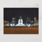 Indianapolis Skyline bei Nacht Postkarte (Vorderseite)