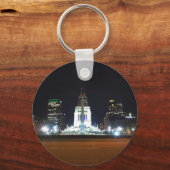 Indianapolis Skyline bei Nacht Schlüsselanhänger (Vorderseite)