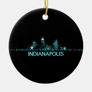 Indianapolis Skyline Keramik Ornament