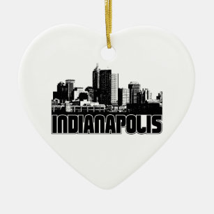 Indianapolis-Skyline Keramikornament