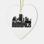 Indianapolis-Skyline Keramikornament (Links)