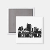 Indianapolis Skyline Magnet (Vorderseite/Rückseite)