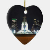 Indianapolis-Skyline nachts Keramik Ornament (Rechts)