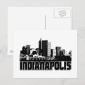Indianapolis Skyline Postkarte (Vorne/Hinten)