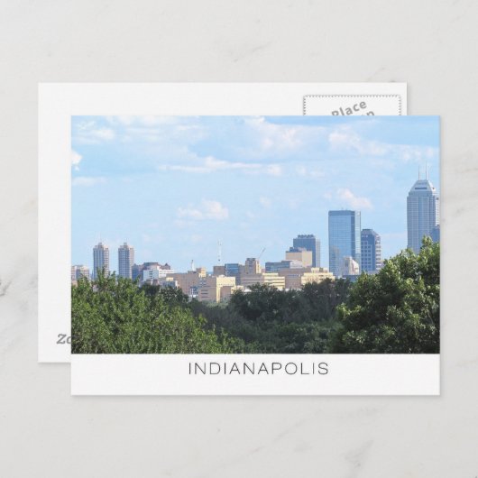 Indianapolis Skyline Postkarte (Vorne/Hinten)