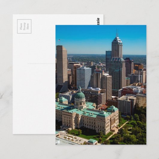 Indianapolis Skyline Postkarte (Vorne/Hinten)