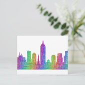 Indianapolis-Skyline Postkarte (Stehend Vorderseite)