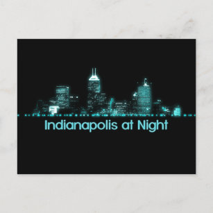 Indianapolis Skyline Postkarte