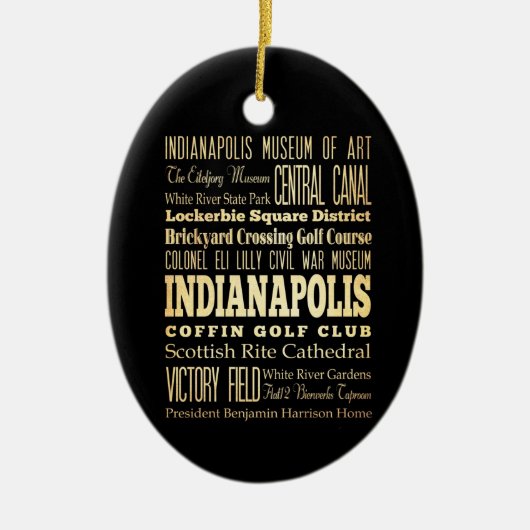 Indianapolis-Stadt der Keramikornament (Vorne)