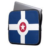 Indianapolis Stadtflagge Laptop-Sieb Laptopschutzhülle (Vorderseite Links)