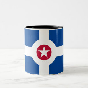 Indianapolis Stadtflagge Zweifarbige Tasse