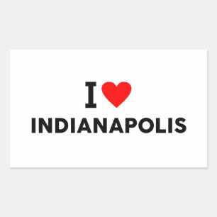Indianapolis Vereinigte Staaten amerika USA Liebe Rechteckiger Aufkleber