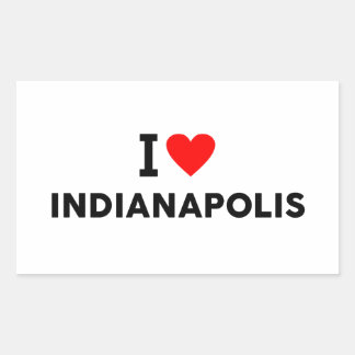 Indianapolis Vereinigte Staaten amerika USA Liebe Rechteckiger Aufkleber