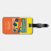 Indianapolis | Vintager Racer Gepäckanhänger (Rückseite horizontal)