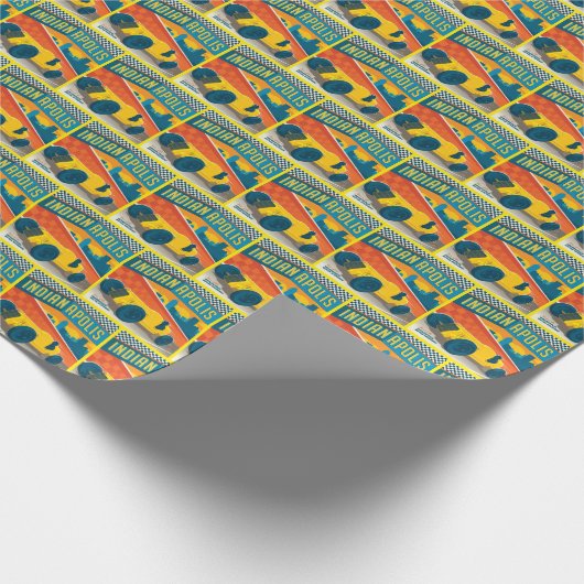 Indianapolis | Vintager Racer Geschenkpapier (Ecke)