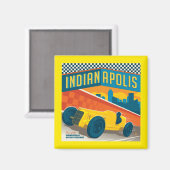 Indianapolis | Vintager Racer Magnet (Vorderseite/Rückseite)