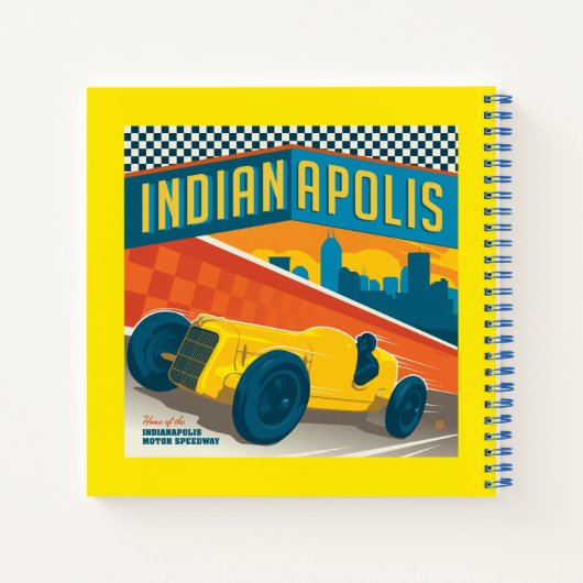 Indianapolis | Vintager Racer Notizblock (Rückseite)