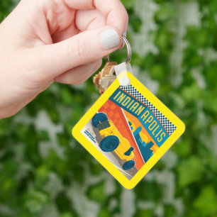 Indianapolis   Vintager Racer Schlüsselanhänger