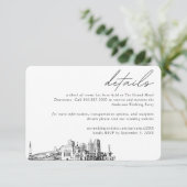 Indianapolis Wedding Hotel Zimmerblockdetails Begleitkarte (Stehend Vorderseite)