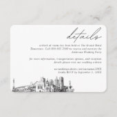 Indianapolis Wedding Hotel Zimmerblockdetails Begleitkarte (Vorderseite)