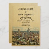 Indianapolis Wedding Invitation Indiana Einladung (Vorne/Hinten)