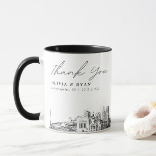 Indianapolis Wedding Minimal Custom Coffee Tasse