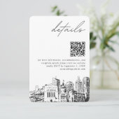 Indianapolis Wedding Modern Details QR Code Begleitkarte (Stehend Vorderseite)