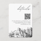 Indianapolis Wedding Modern Details QR Code Begleitkarte (Vorderseite)
