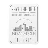 Indianapolis Wedding Stylized City Save the Date Magnet (Vertikal)
