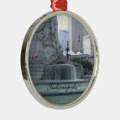 Indianapolis-Weihnachtsverzierung Ornament Aus Metall (Rechts)
