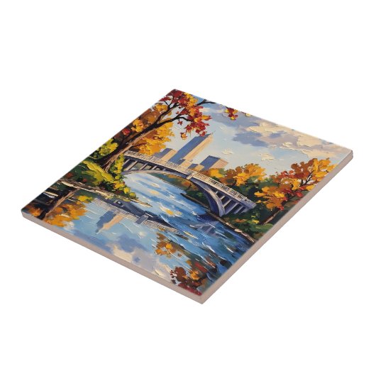 Indianapolis White Bridge Over the White River  Fliese (Seite)