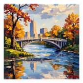 Indianapolis White Bridge Over the White River  Fotodruck (Vorne)