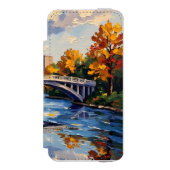 Indianapolis White Bridge Over the White River Incipio iPhone Geldbeutel-Hülle (Folio Vorderseite)