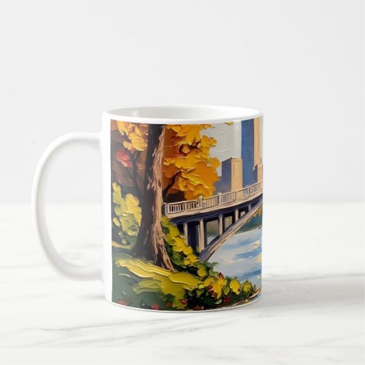 Indianapolis White Bridge Over the White River Kaffeetasse (Links)