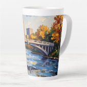 Indianapolis White Bridge Over the White River  Milchtasse (Rechte Ecke)