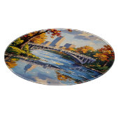 Indianapolis White Bridge Over the White River Schneidebrett (Ecke)