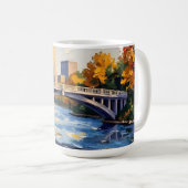 Indianapolis White Bridge über den White River  Kaffeetasse (VorderseiteRechts)