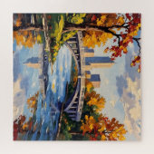 Indianapolis White Bridge über den White River Puzzle (Horizontal)