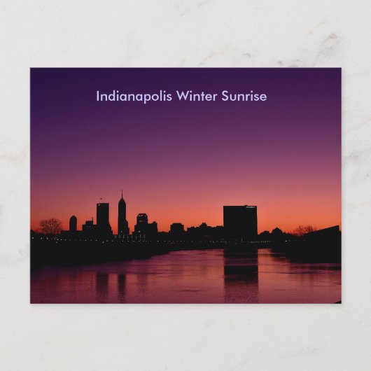 Indianapolis Winter Sunrise Postkarte (Vorderseite)