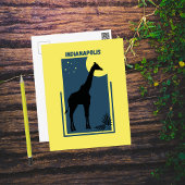 Indianapolis Zoo Indiana Vintage Giraffe Postkarte